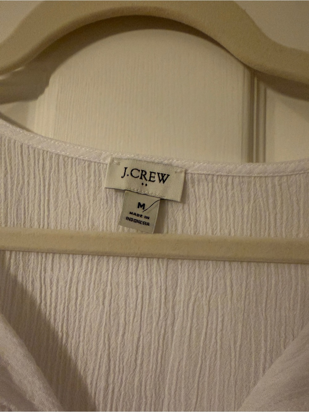 J.Crew Factory White Beach Cover Up Tunic Dress Tassel Trim Size M - Picture 2 of 7